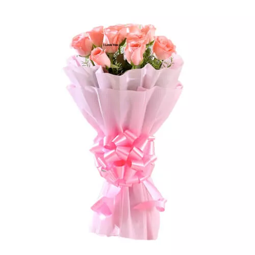 Exotic Pink Roses Bouquet