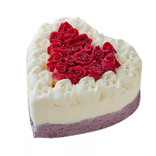 Ice Cake With Rose Topping