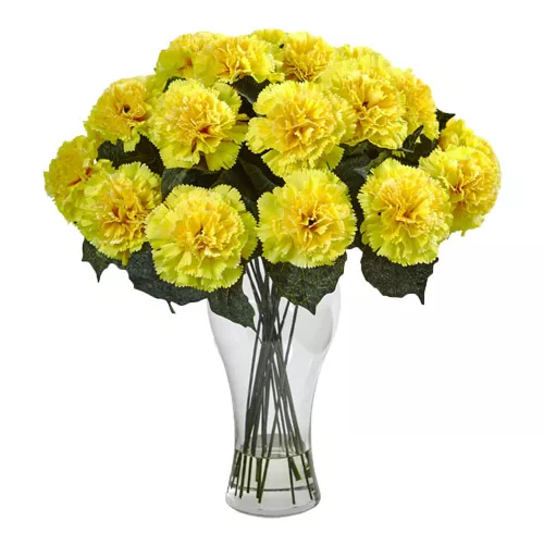 Dazzling Yellow Carnations
