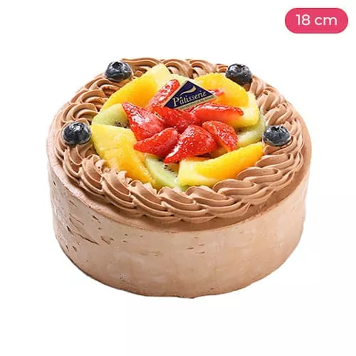Layered Chocolate Cake With Fruits