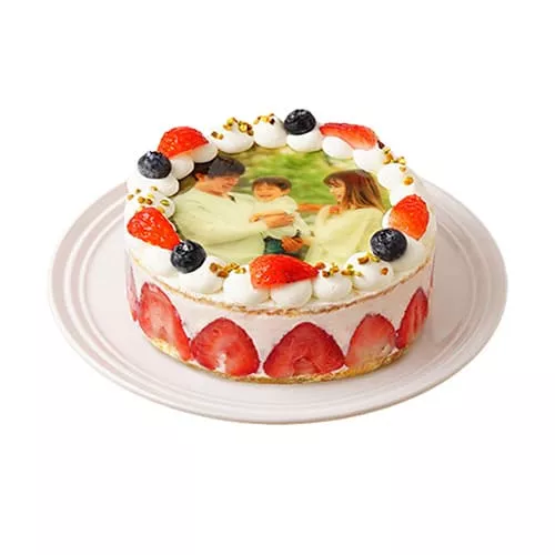 Cake Decorated With Strawberry