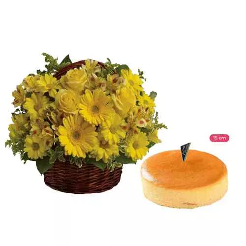 Sunny Flowers & Cheesecake Delight