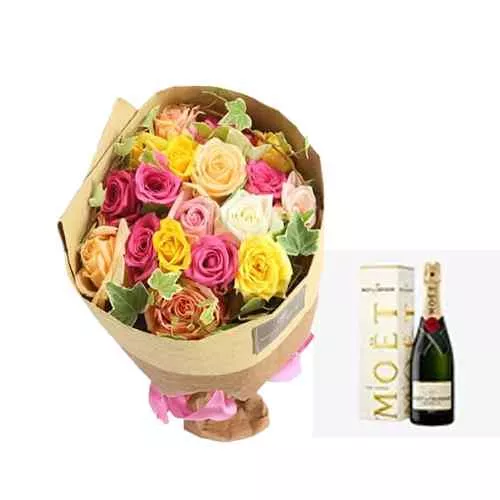 Roses & Champagne Celebration Duo