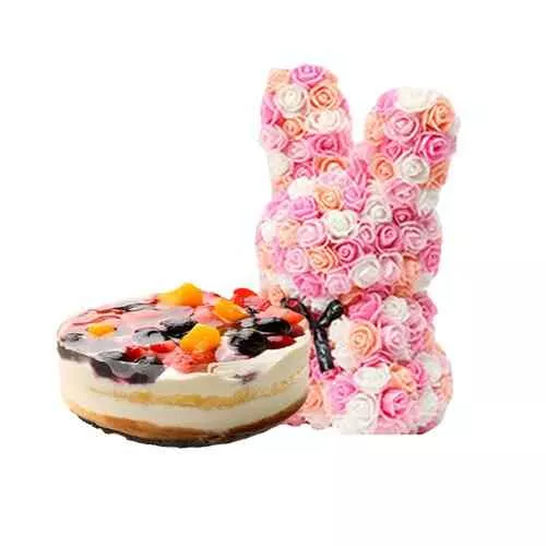 Berry Torte and Floral Rabbit