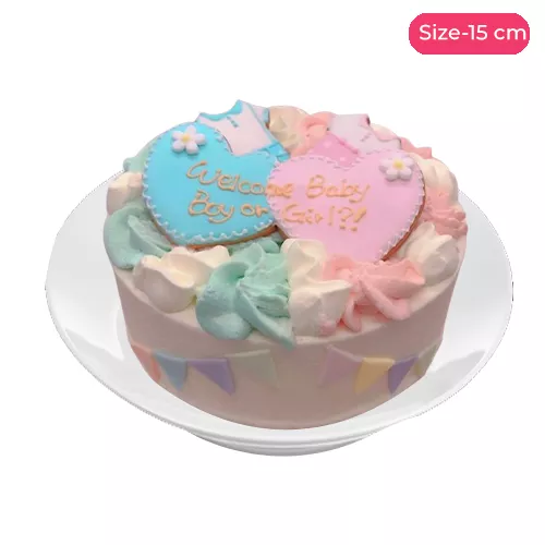 Pastel Delight Gender Reveal Cake