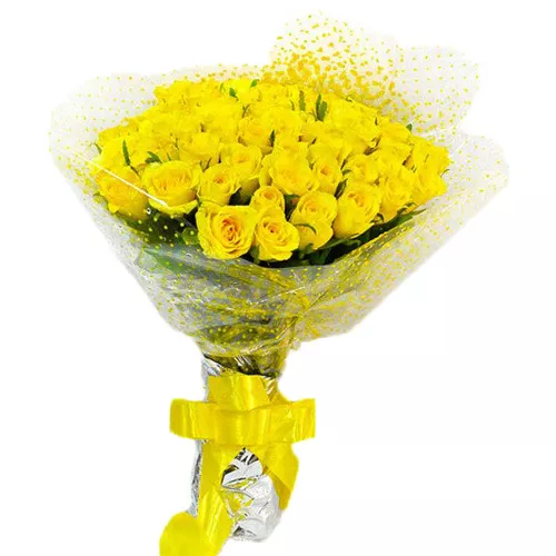 Serene Yellow Roses Bouquet